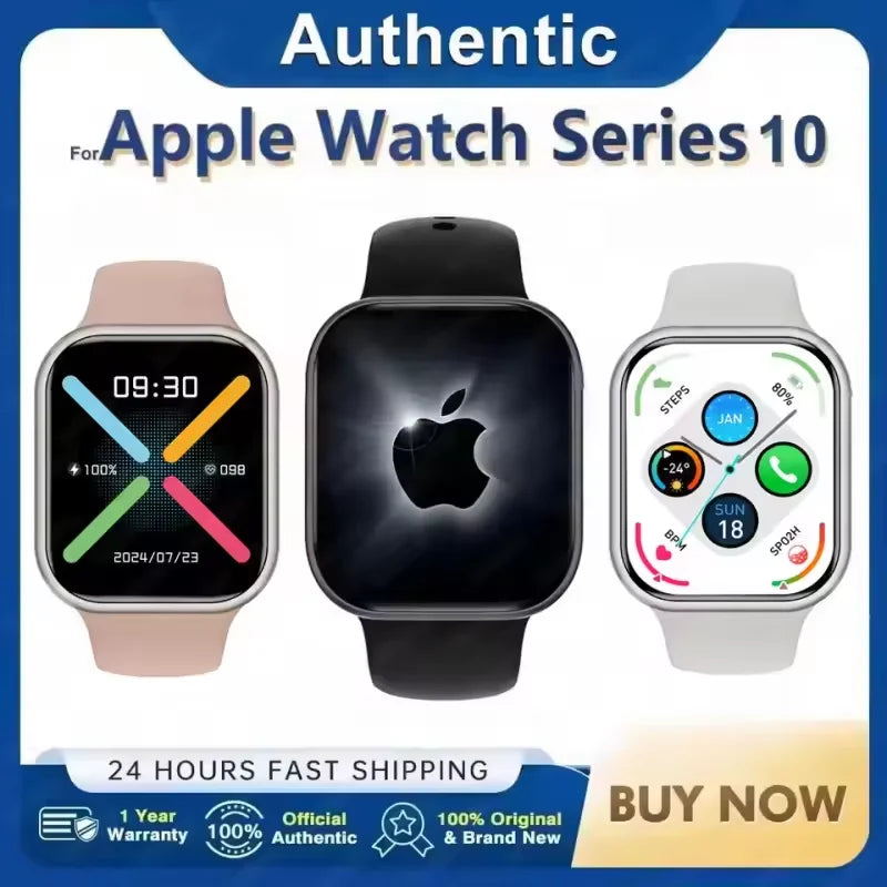 Smartwatch Series 10 2025, Apple compatible, GPS, NFC, Bluetooth calling and IP68 waterproof.