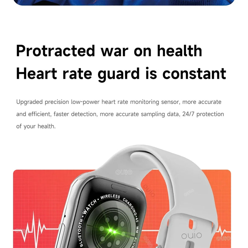 Smartwatch Series 10 2025, Apple compatible, GPS, NFC, Bluetooth calling and IP68 waterproof.