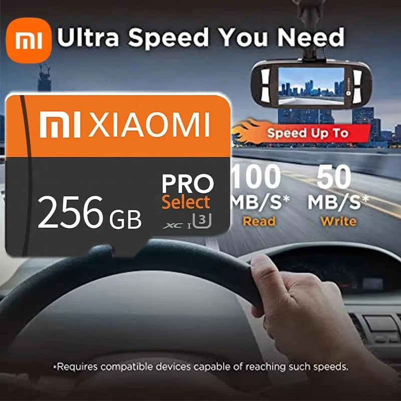 Xiaomi Micro SD Card Class 10, ultra fast, 128GB–2TB, ideal for cell phones and cameras.