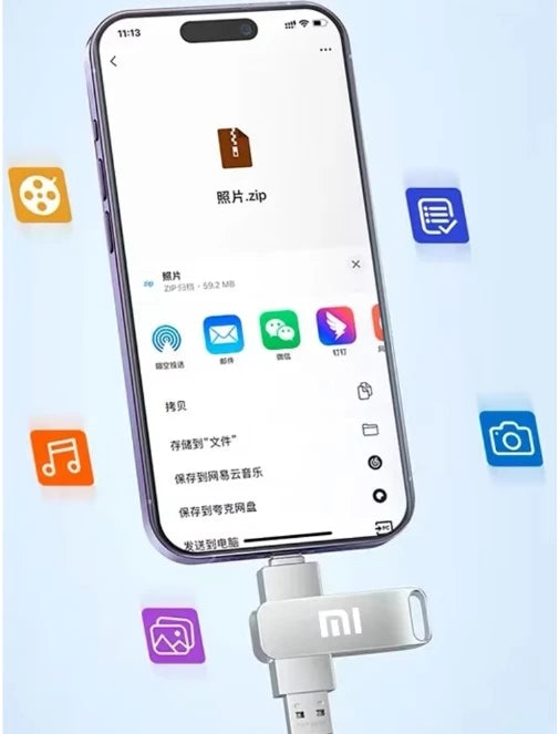 Xiaomi MIJIA Metal USB 3.0 Flash Drive High Speed 2TB/1TB/512GB Portable for PC