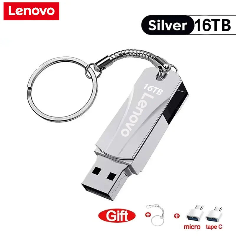 Lenovo Metal USB 3.0 Type-C Flash Drive, High Speed, 16TB/8TB/4TB/2TB/1TB.