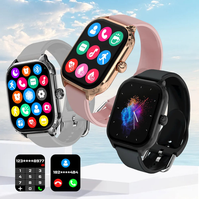 LAXASFIT H9/H6 Smartwatch with Bluetooth calls, calorie, heart rate and oxygen monitor.