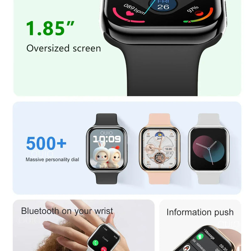 Smartwatch Series 10 2025, Apple compatible, GPS, NFC, Bluetooth calling and IP68 waterproof.