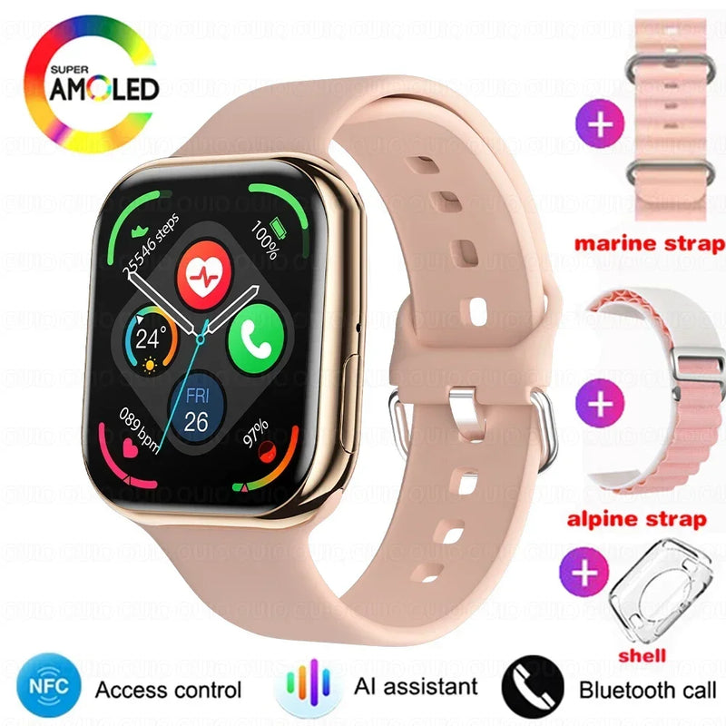 Smartwatch Series 10 2025, Apple compatible, GPS, NFC, Bluetooth calling and IP68 waterproof.