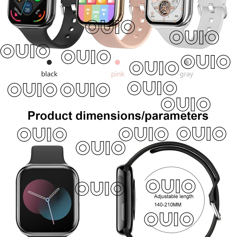 Smartwatch Series 10 2025, Apple compatible, GPS, NFC, Bluetooth calling and IP68 waterproof.