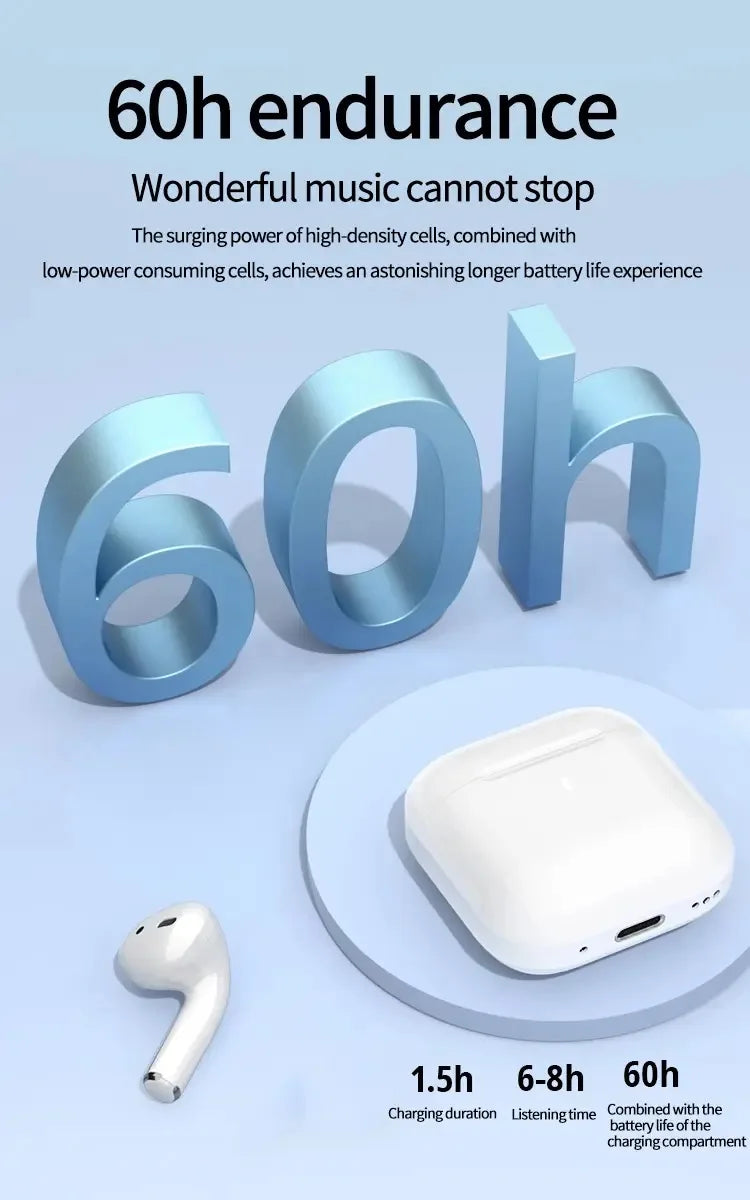 Air Pro 5.3 Bluetooth headphones, premium sound, ideal for iPhone, Xiaomi and Android.