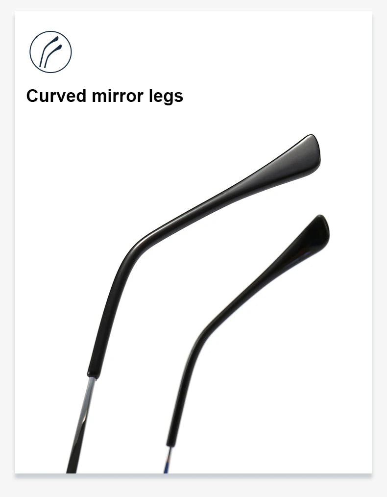 Unisex titanium prescription glasses with anti-reflective lenses and blue light filter.