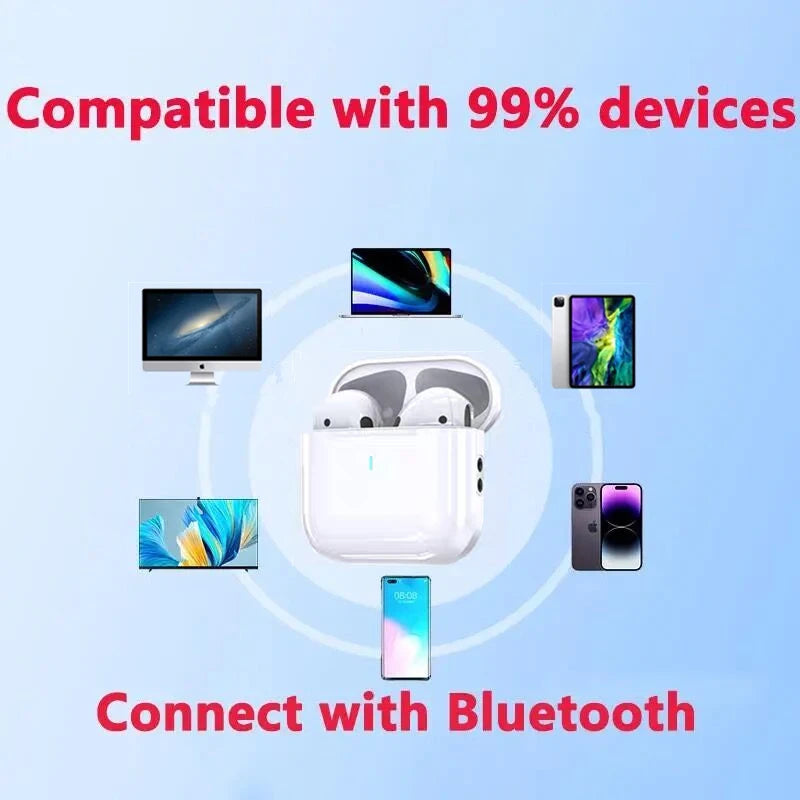 Air Pro 5.3 Bluetooth headphones, premium sound, ideal for iPhone, Xiaomi and Android.