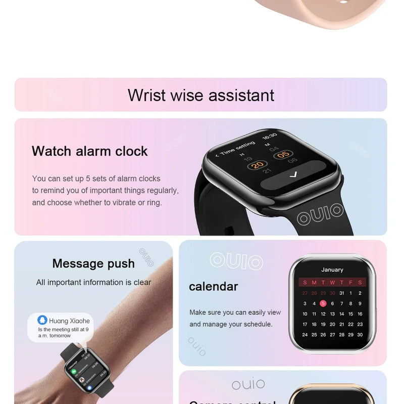 Smartwatch Series 10 2025, Apple compatible, GPS, NFC, Bluetooth calling and IP68 waterproof.