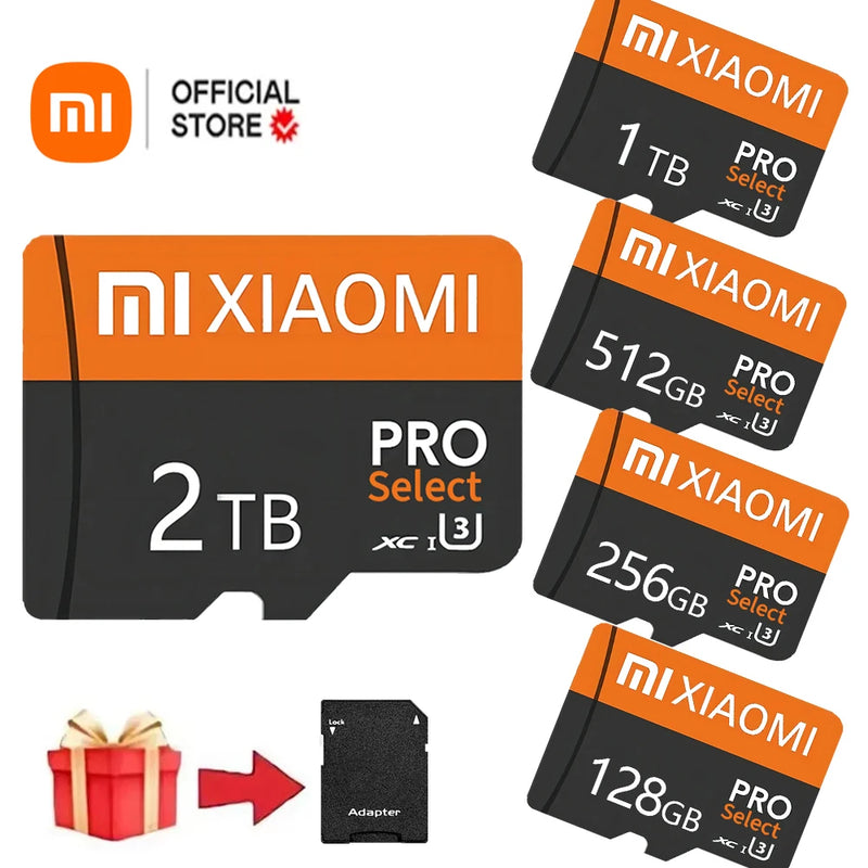 Xiaomi Micro SD Card Class 10, ultra fast, 128GB–2TB, ideal for cell phones and cameras.