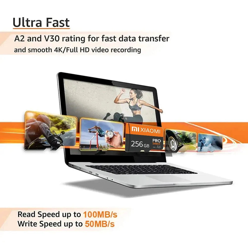 Xiaomi Micro SD Card Class 10, ultra fast, 128GB–2TB, ideal for cell phones and cameras.