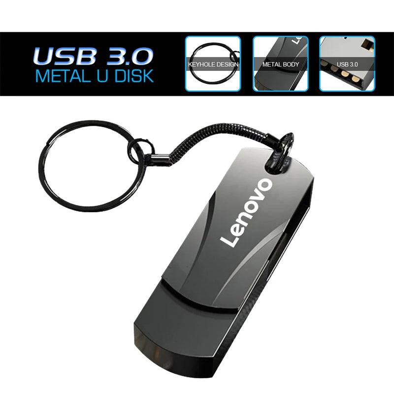 Lenovo Metal USB 3.0 Type-C Flash Drive, High Speed, 16TB/8TB/4TB/2TB/1TB.