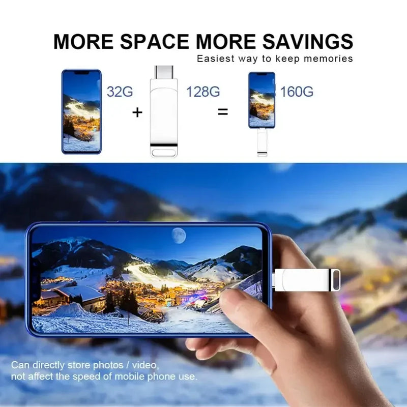 Xiaomi MIJIA Metal USB 3.0 Flash Drive High Speed 2TB/1TB/512GB Portable for PC
