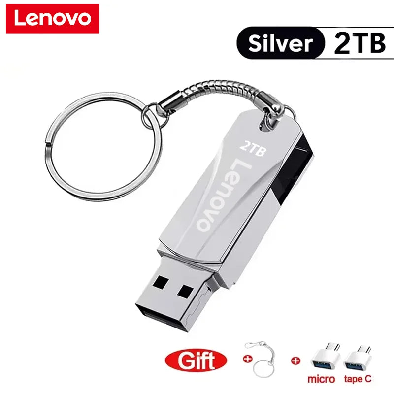 Lenovo Metal USB 3.0 Type-C Flash Drive, High Speed, 16TB/8TB/4TB/2TB/1TB.