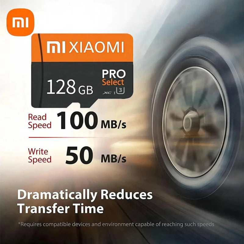 Xiaomi Micro SD Card Class 10, ultra fast, 128GB–2TB, ideal for cell phones and cameras.