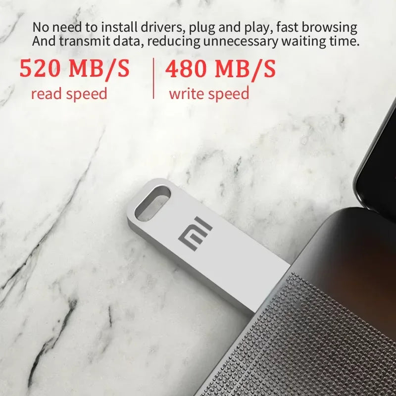 Xiaomi USB 3.2 Type-C Flash Drive 2TB, metallic, waterproof and high speed