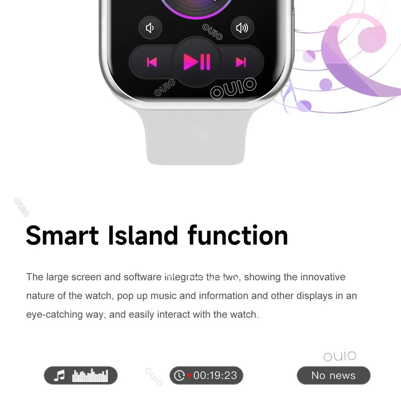 Smartwatch Series 10 2025, Apple compatible, GPS, NFC, Bluetooth calling and IP68 waterproof.
