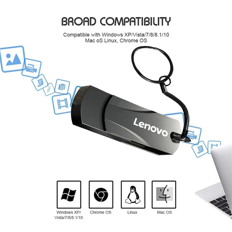 Lenovo Metal USB 3.0 Type-C Flash Drive, High Speed, 16TB/8TB/4TB/2TB/1TB.