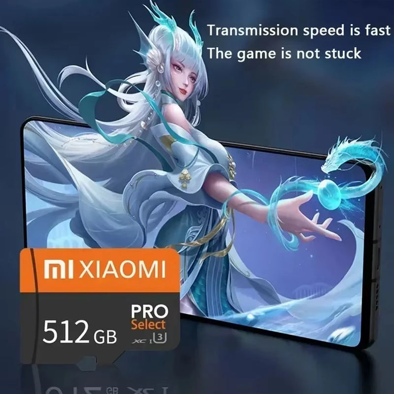 Xiaomi Micro SD Card Class 10, ultra fast, 128GB–2TB, ideal for cell phones and cameras.