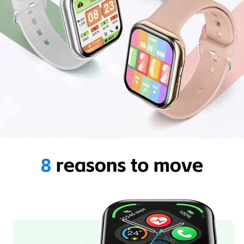 Smartwatch Series 10 2025, Apple compatible, GPS, NFC, Bluetooth calling and IP68 waterproof.