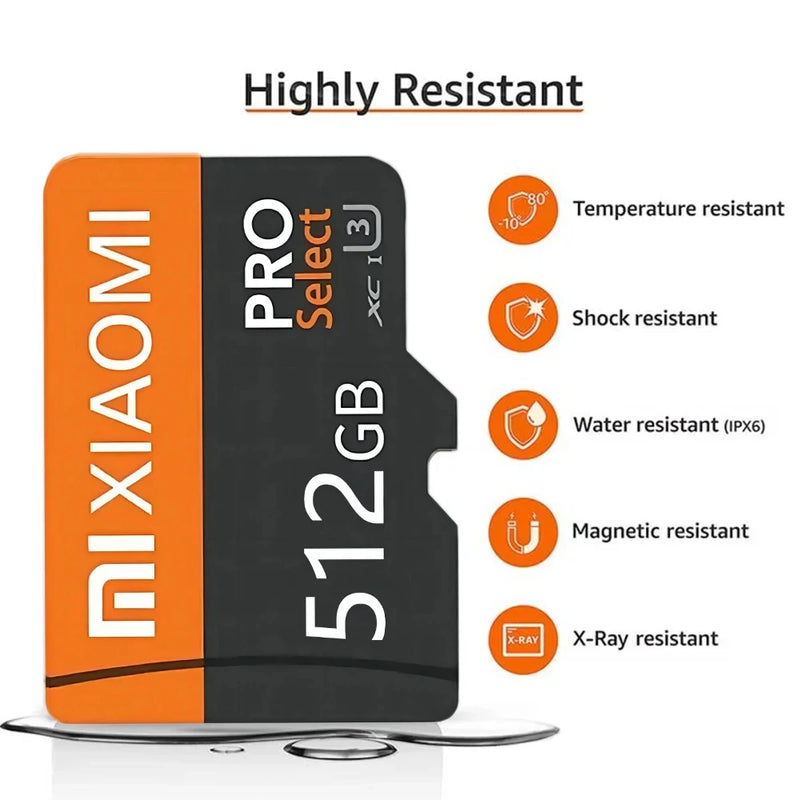 Xiaomi Micro SD Card Class 10, ultra fast, 128GB–2TB, ideal for cell phones and cameras.