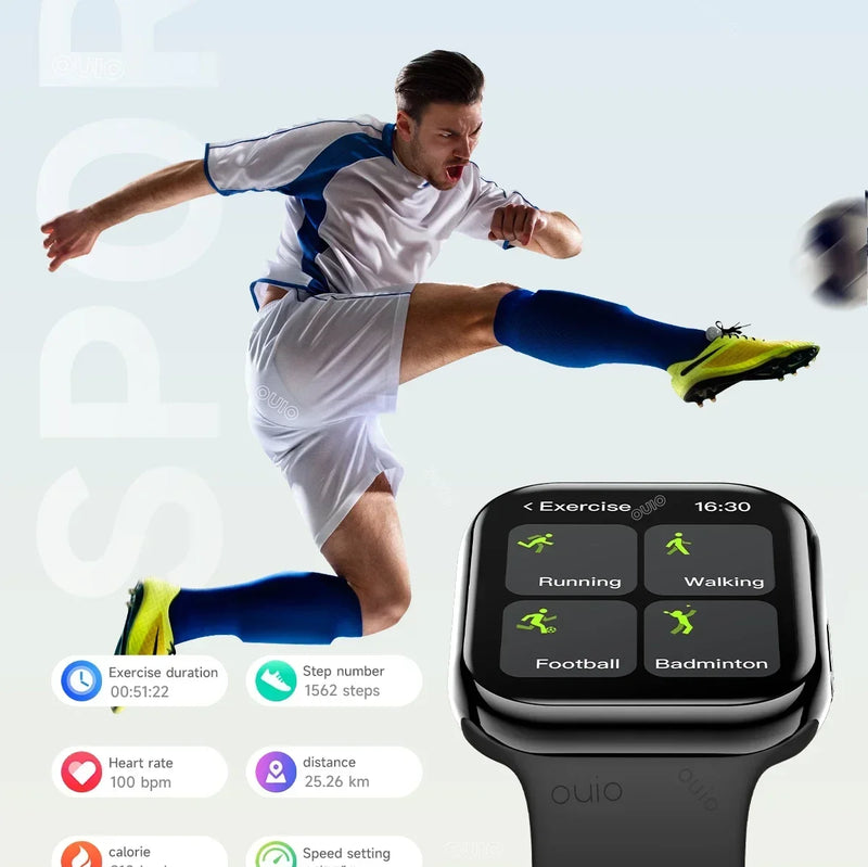 Smartwatch Series 10 2025, Apple compatible, GPS, NFC, Bluetooth calling and IP68 waterproof.