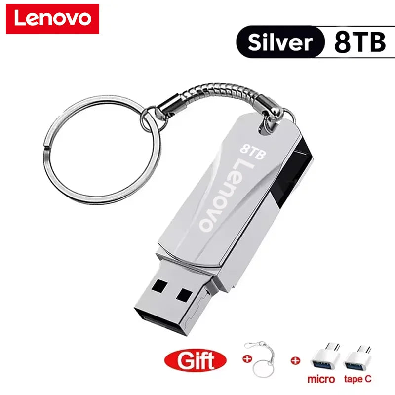 Lenovo Metal USB 3.0 Type-C Flash Drive, High Speed, 16TB/8TB/4TB/2TB/1TB.