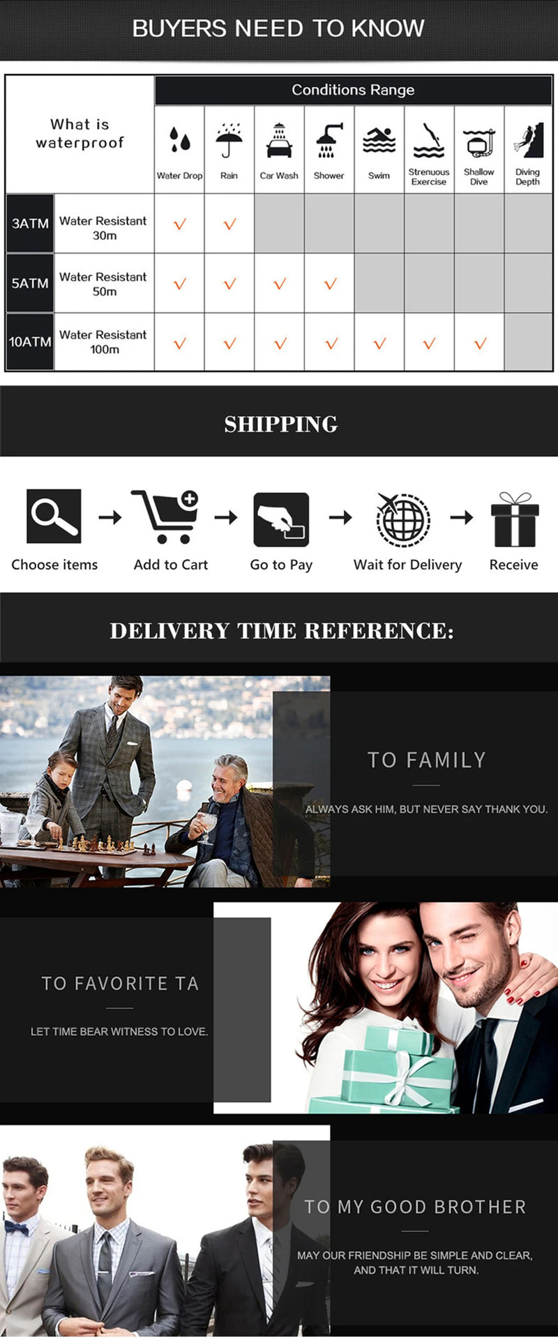 POEDAGAR Luxury Men's Watch, waterproof, chronograph, stainless steel bracelet.