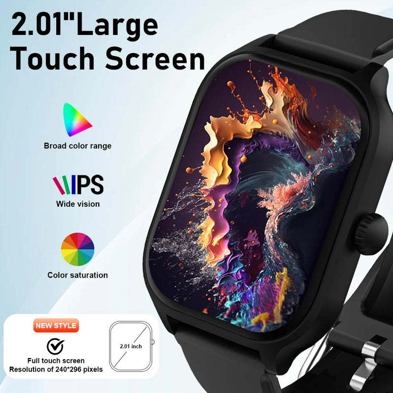 LAXASFIT H9/H6 Smartwatch with Bluetooth calls, calorie, heart rate and oxygen monitor.