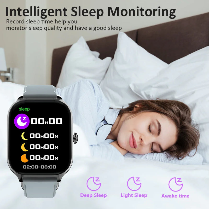 LAXASFIT H9/H6 Smartwatch with Bluetooth calls, calorie, heart rate and oxygen monitor.